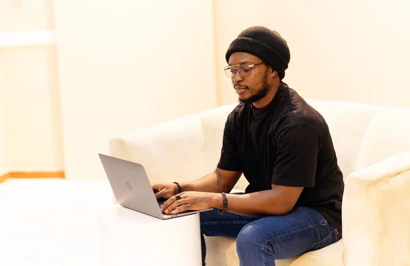 Web developer working on software and domain deployment